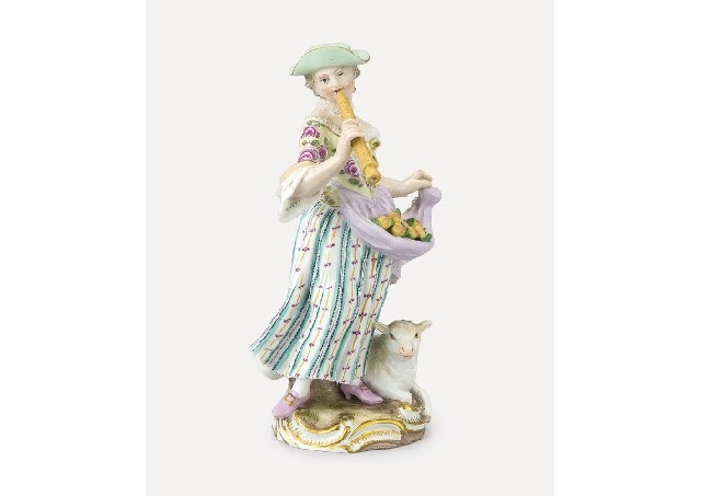 マイセン　羊飼いの女性 マイセン羊飼いの女性